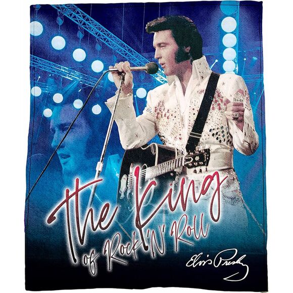 Elvis Presley The King Throw Blanket, 50" x 60" - Picture 1 of 3